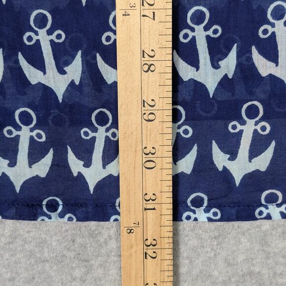 Flora by Rockflowerpaper Swim Coverup Womens Small Navy Nautical Coastal Beach - Picture 13 of 13